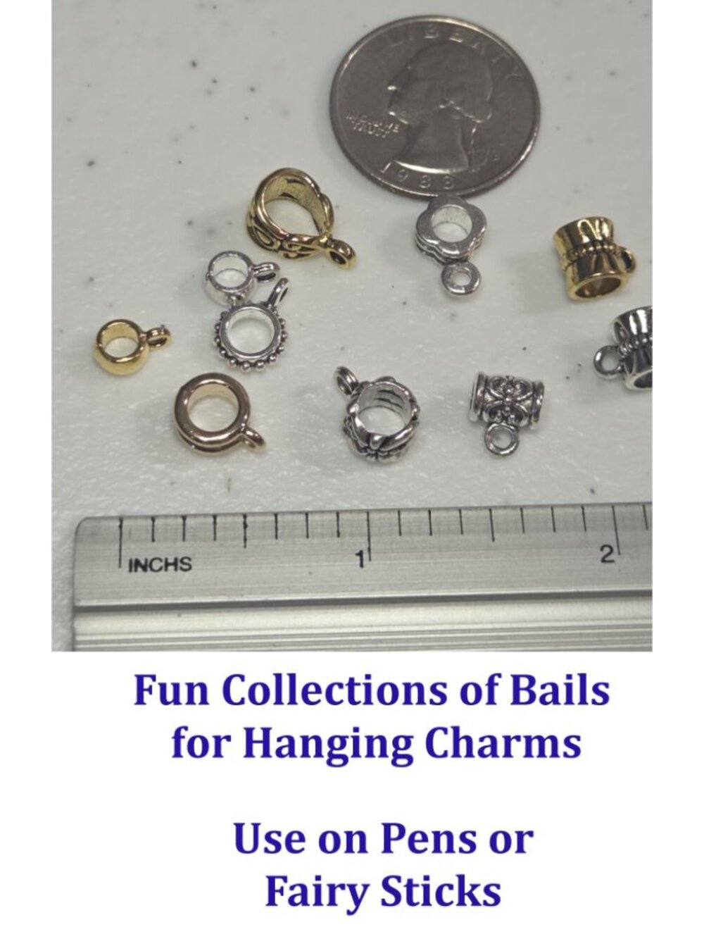Fun Collections of Bails for Hanging Charms Use on Pens or Fairy Sticks
